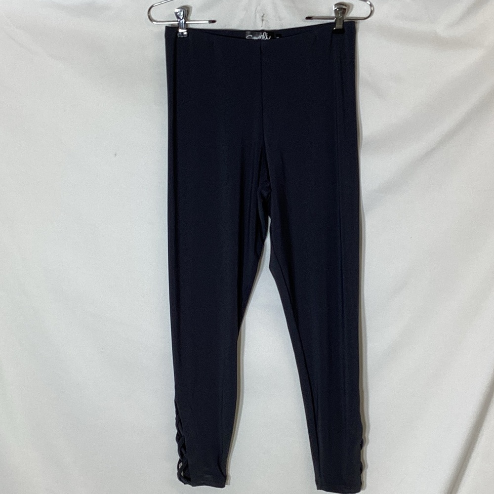SYMPLI Gray Leggings With Criss Cross Ankles Size 6
